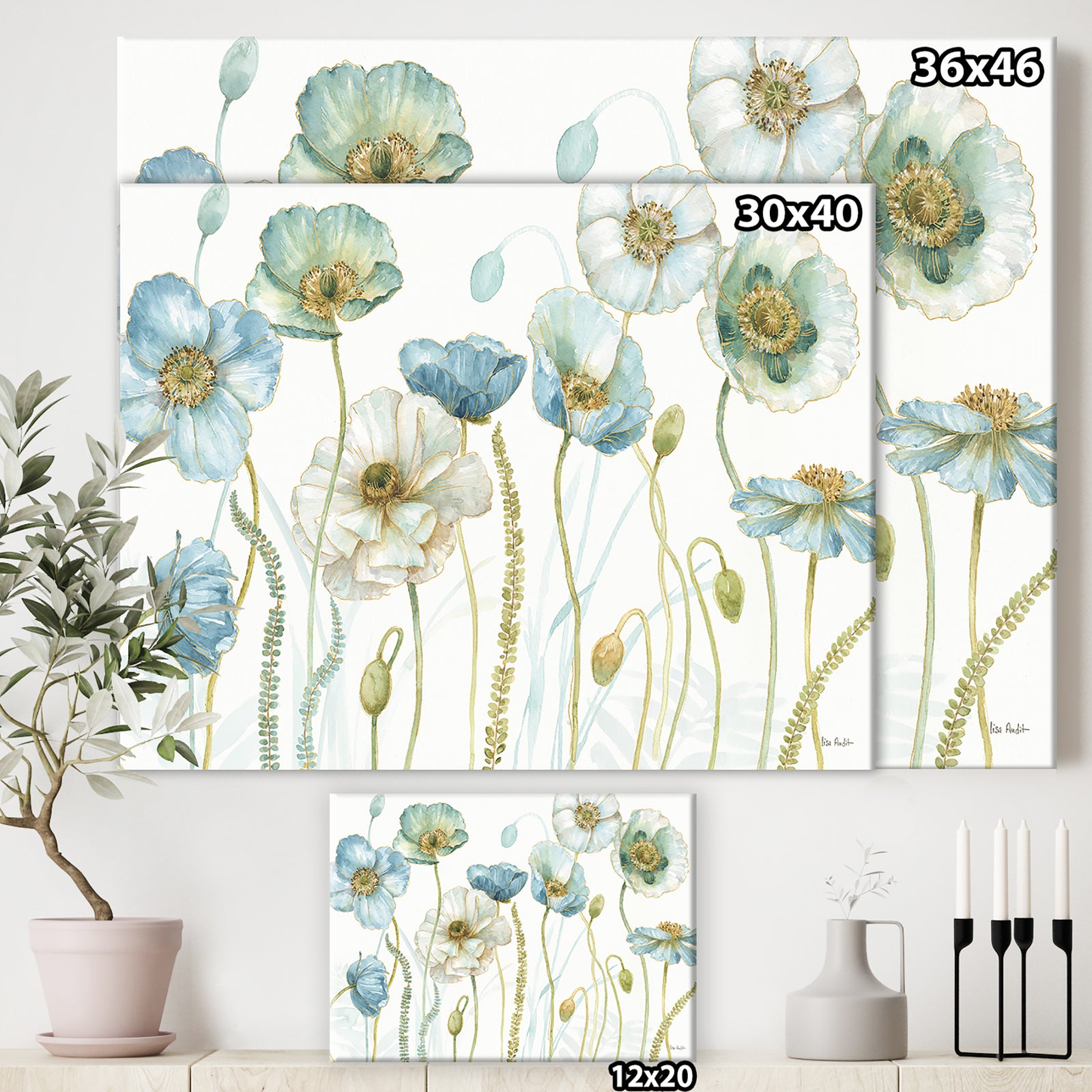My Greenhouse Cottage Flowers IV - Traditional Gallery-wrapped Canvas
