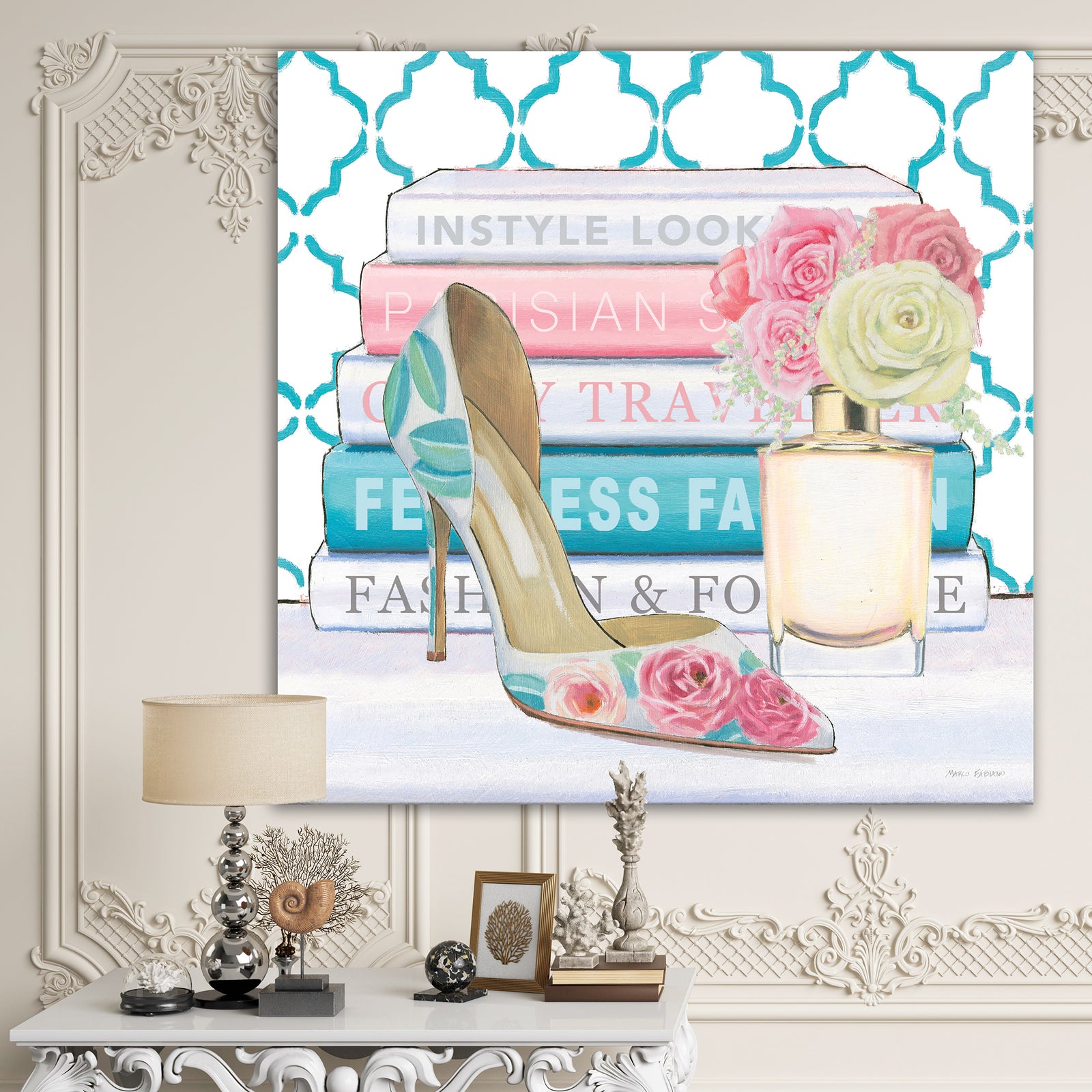Pink Fashion high heels II - Posh & Luxe Canvas Art