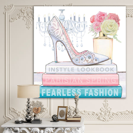 Pink Fashion high heels III - Posh & Luxe Premium Canvas Wall Art