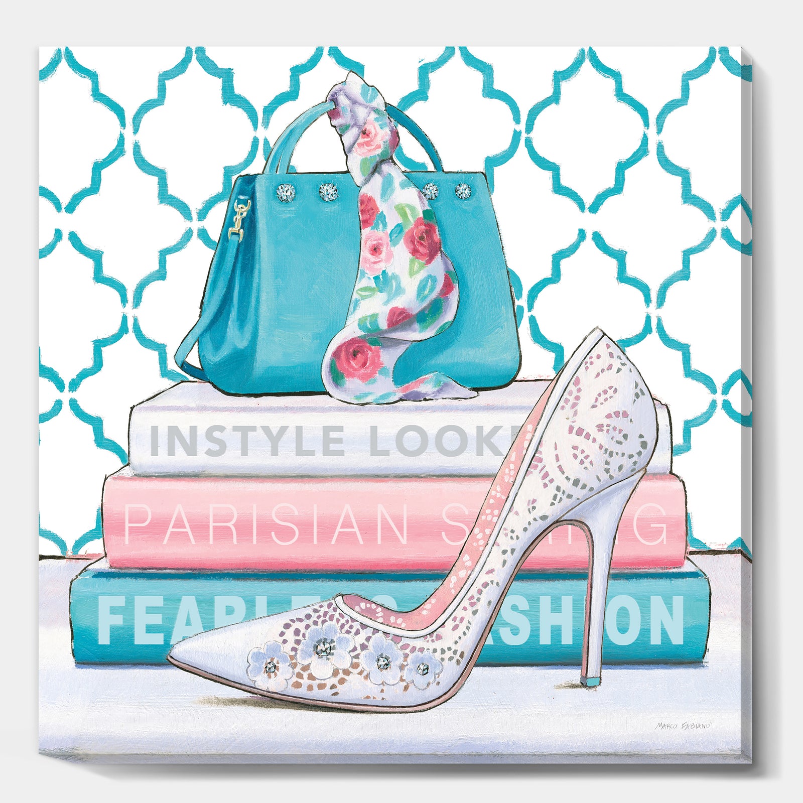Pink Fashion high heels IV - Posh & Luxe Gallery-wrapped Canvas