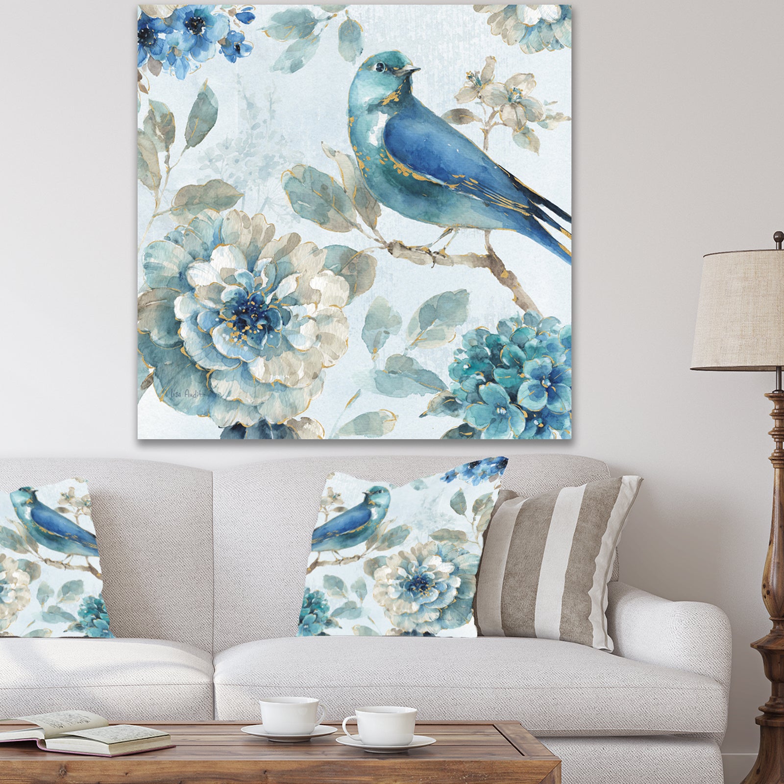 Indigold Watercolor Lovely bird II - Canvas Art