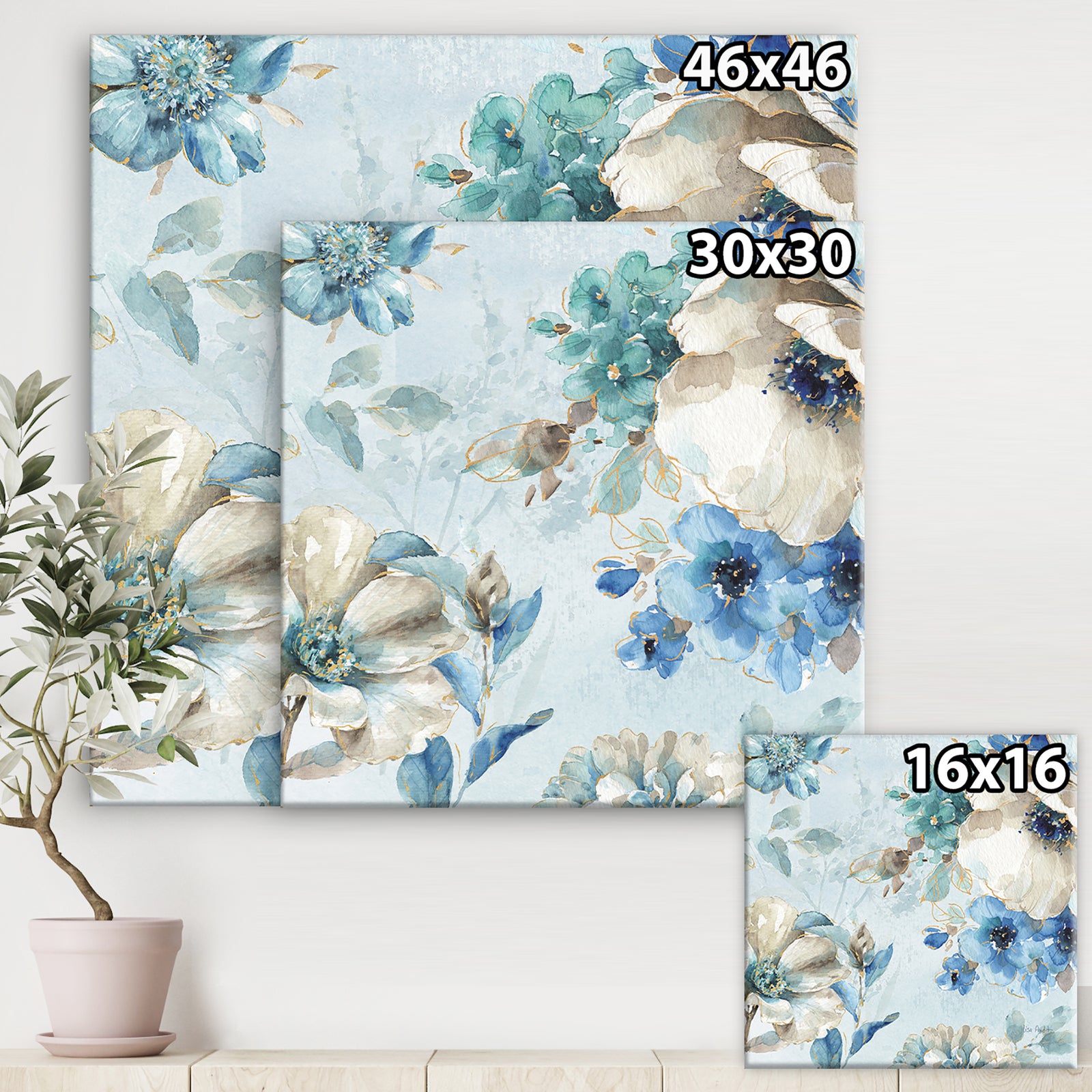 Indigold Watercolor Lovely Bird III - Premium Canvas Wall Art