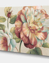 Romantic Dark Rose Blossing Flowers - Floral Premium Canvas Wall Art