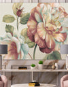Romantic Dark Rose Blossing Flowers - Floral Premium Canvas Wall Art