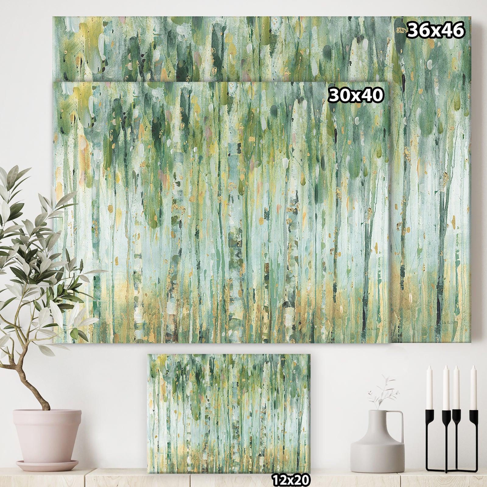 Golden Birch Forest V - Farmhouse Gallery-wrapped Canvas