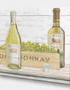 White Chardonnay Wine Bottles - Food and Beverage Canvas Artwork