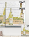 White Chardonnay Wine Bottles - Food and Beverage Canvas Artwork