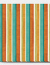 Blue, Green and Orange Vertical Abstract Stripes - Mid-Century Modern Canvas Art