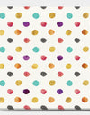 Orange Blue and Purple Polka Dot Pattern - Transitional Gallery-wrapped Canvas