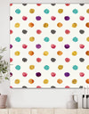 Orange Blue and Purple Polka Dot Pattern - Transitional Gallery-wrapped Canvas