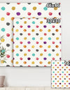Orange Blue and Purple Polka Dot Pattern - Transitional Gallery-wrapped Canvas