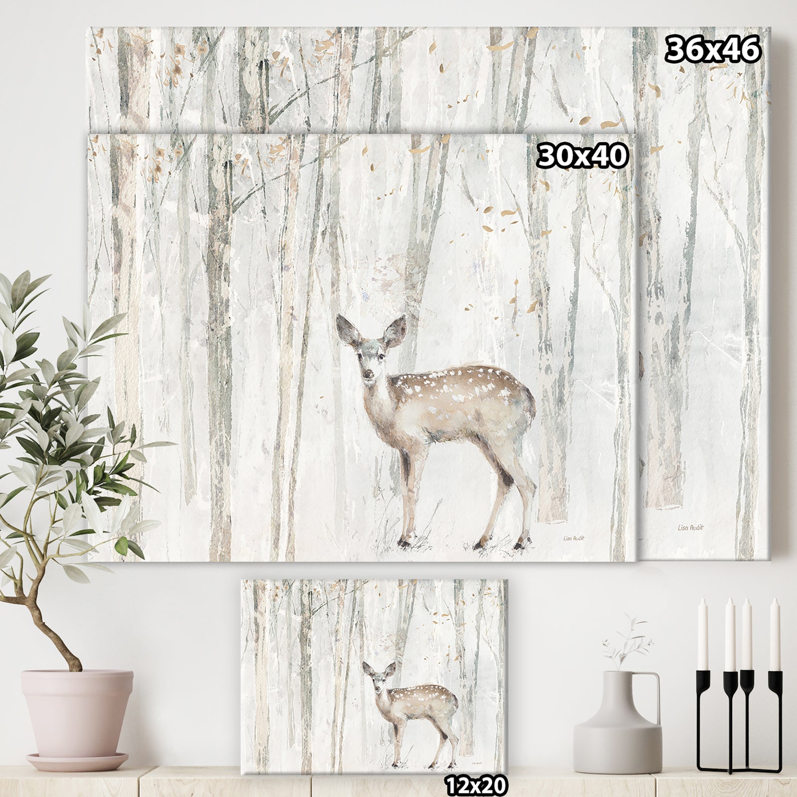 A Woodland Walk into the Forest I - Modern Farmhouse Gallery-wrapped Canvas