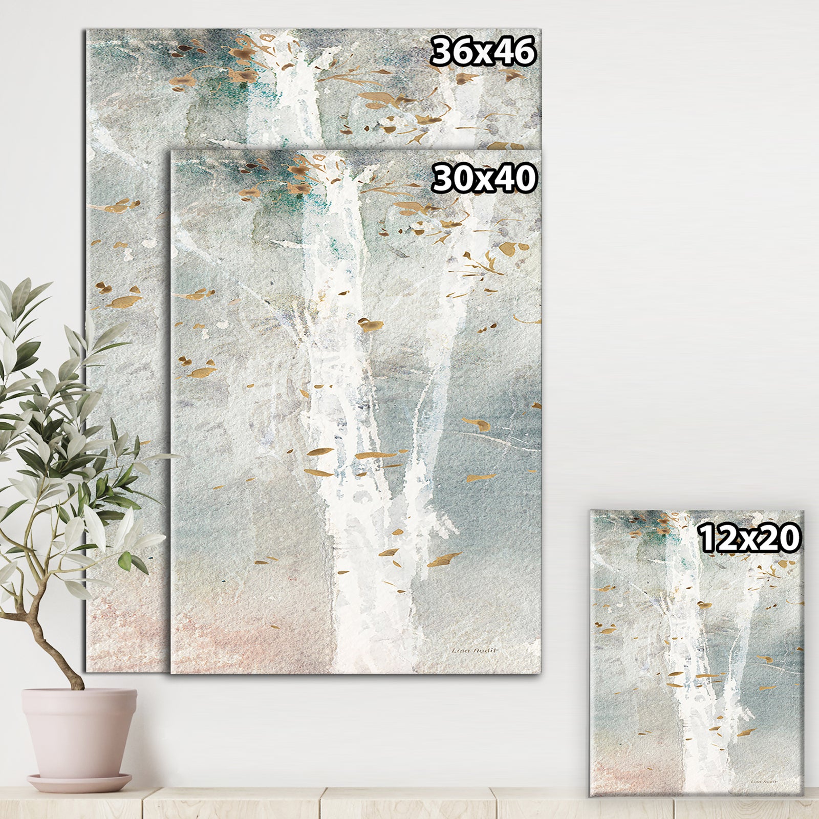A Woodland Walk into the Forest IV - Modern Farmhouse Premium Canvas Wall Art