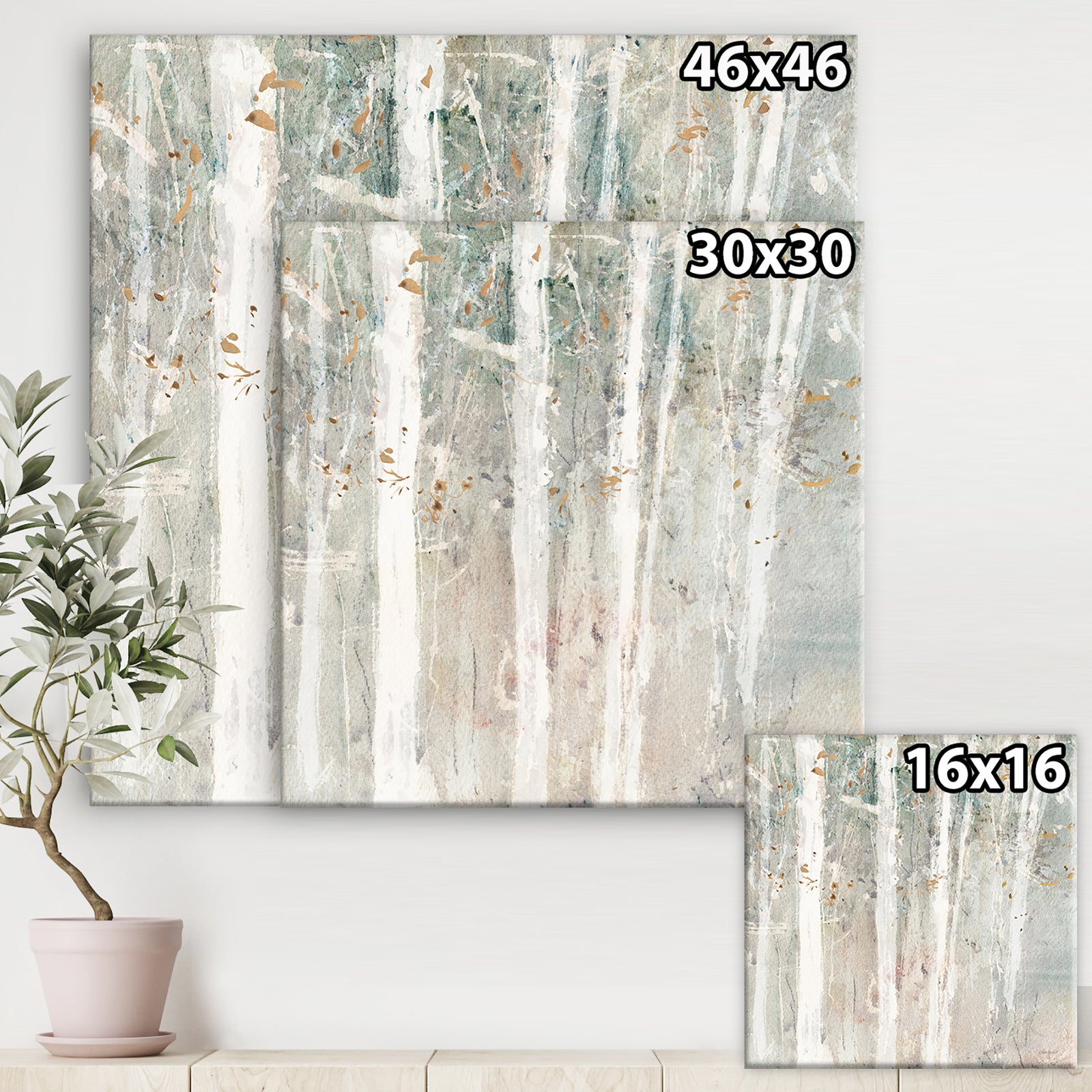 A Woodland Walk into the Forest V - Modern Farmhouse Gallery-wrapped Canvas