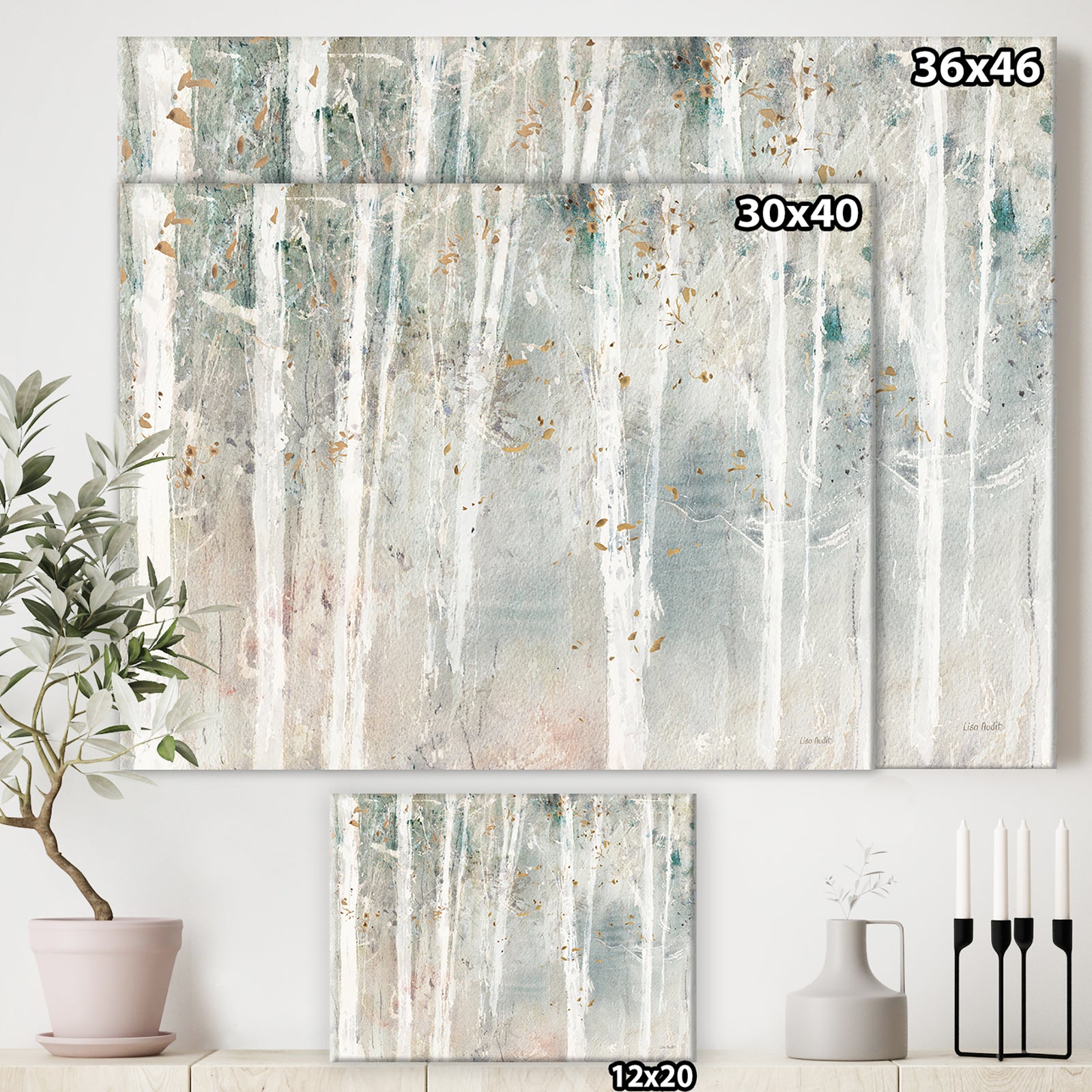 A Woodland Walk into the Forest VII - Modern Farmhouse Canvas Art