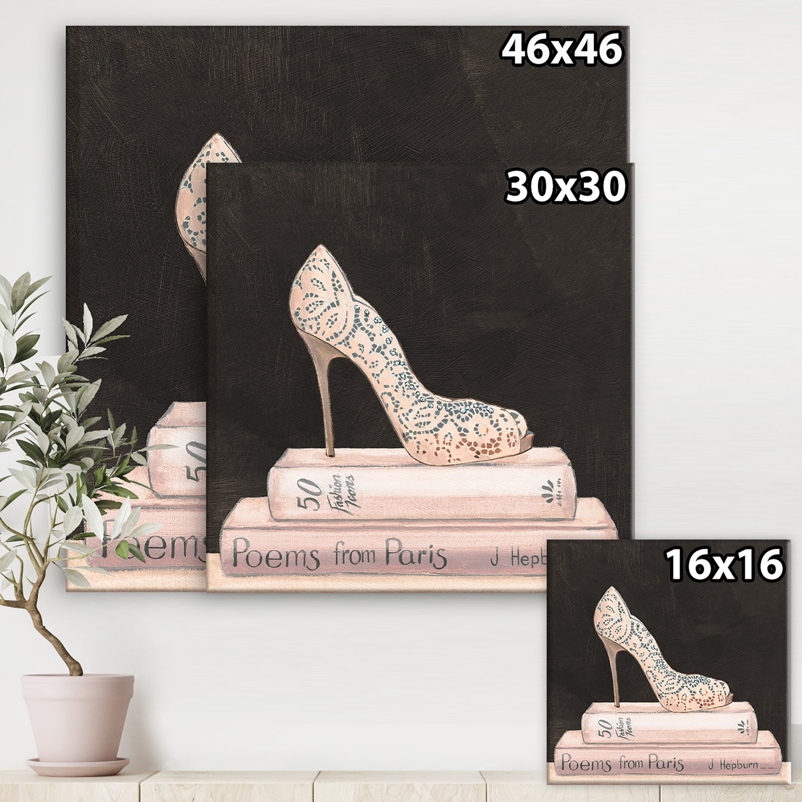 Pink Fashion & Glam high heels I - Posh & Luxe Premium Canvas Wall Art