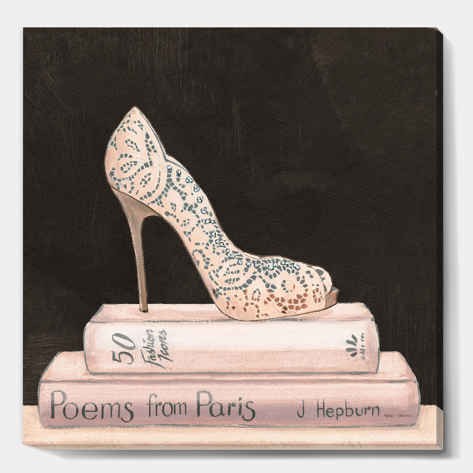Pink Fashion & Glam high heels I - Posh & Luxe Premium Canvas Wall Art