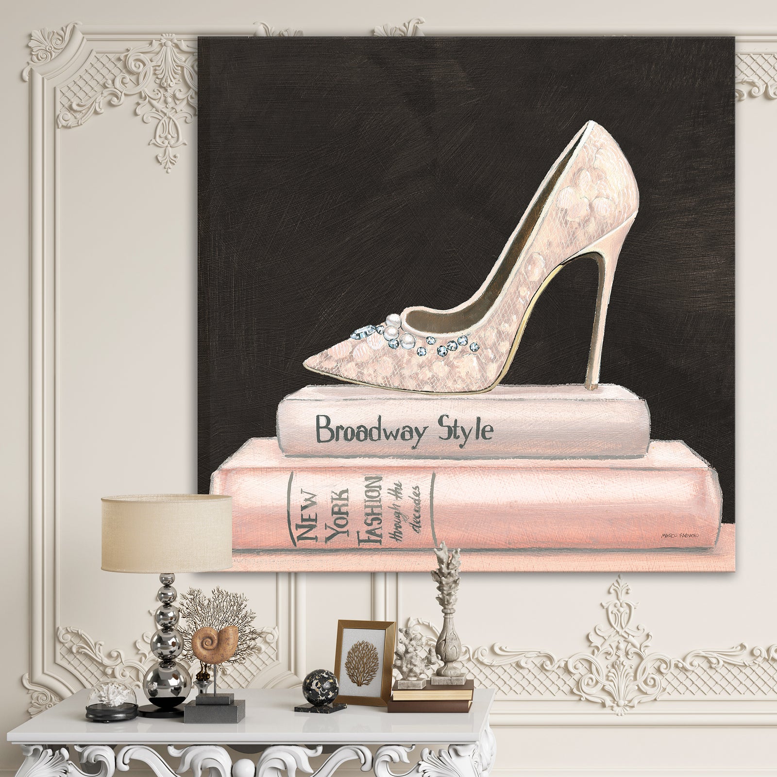 Pink Fashion & Glam high heels II - Posh & Luxe Gallery-wrapped Canvas