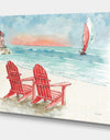 Coastal Chair Relax Beach II - Nautical & Coastal Canvas Art