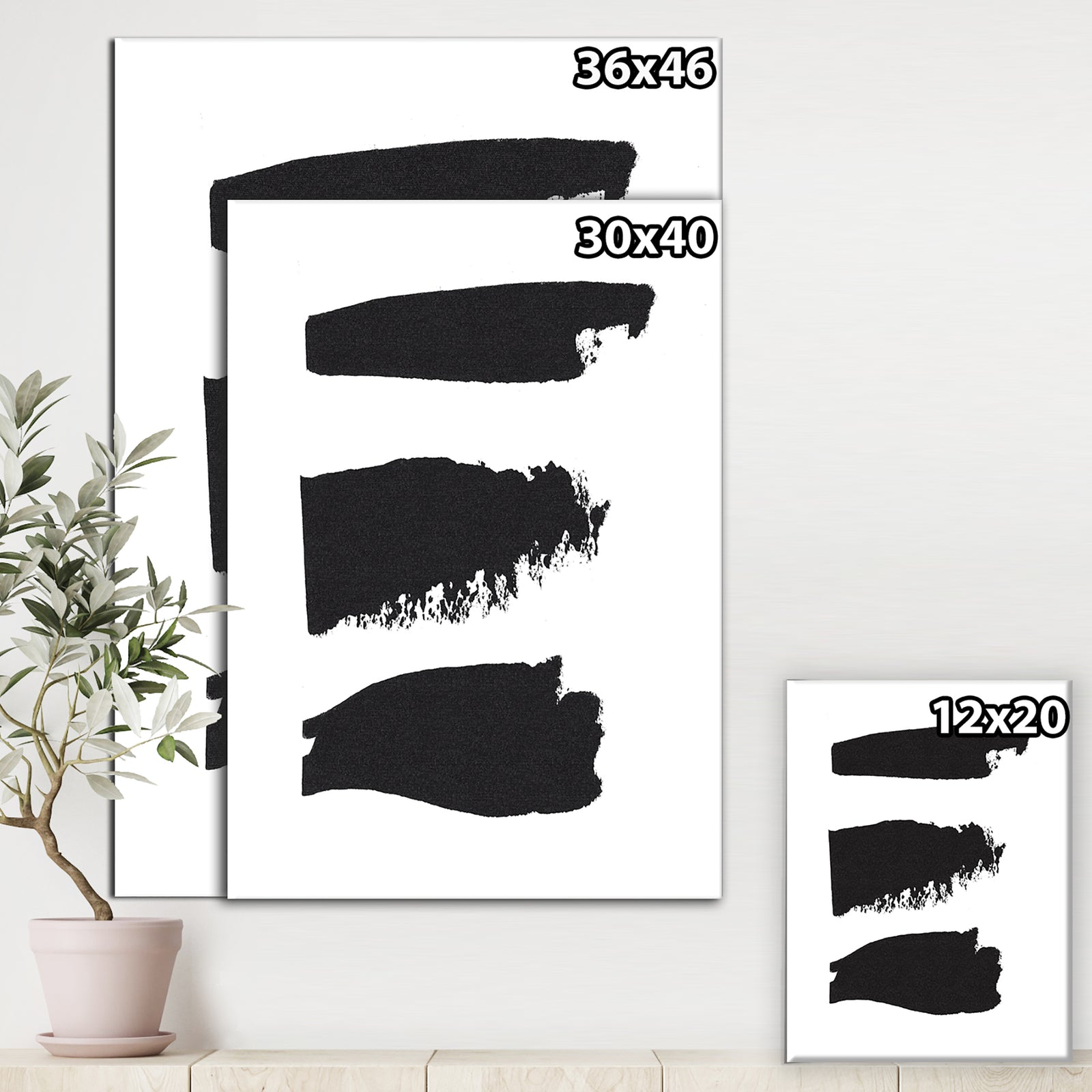 Black and White Geometric Company II - Gallery-wrapped Canvas