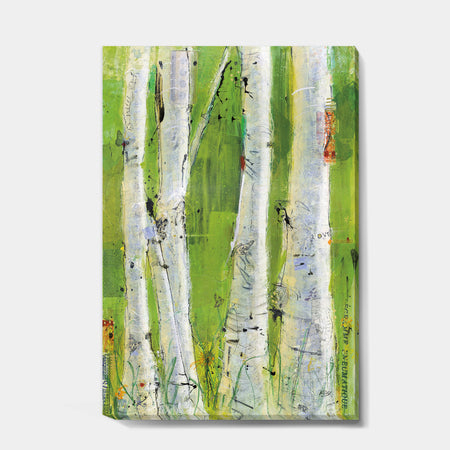 Green Birch Forest - Canvas Artwork