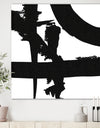 Black and White Crossing Paths I - Gallery-wrapped Canvas