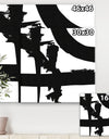 Black and White Crossing Paths I - Gallery-wrapped Canvas