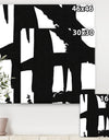 Black & White Crossing Paths II - Modern & Contemporary Canvas Artwork