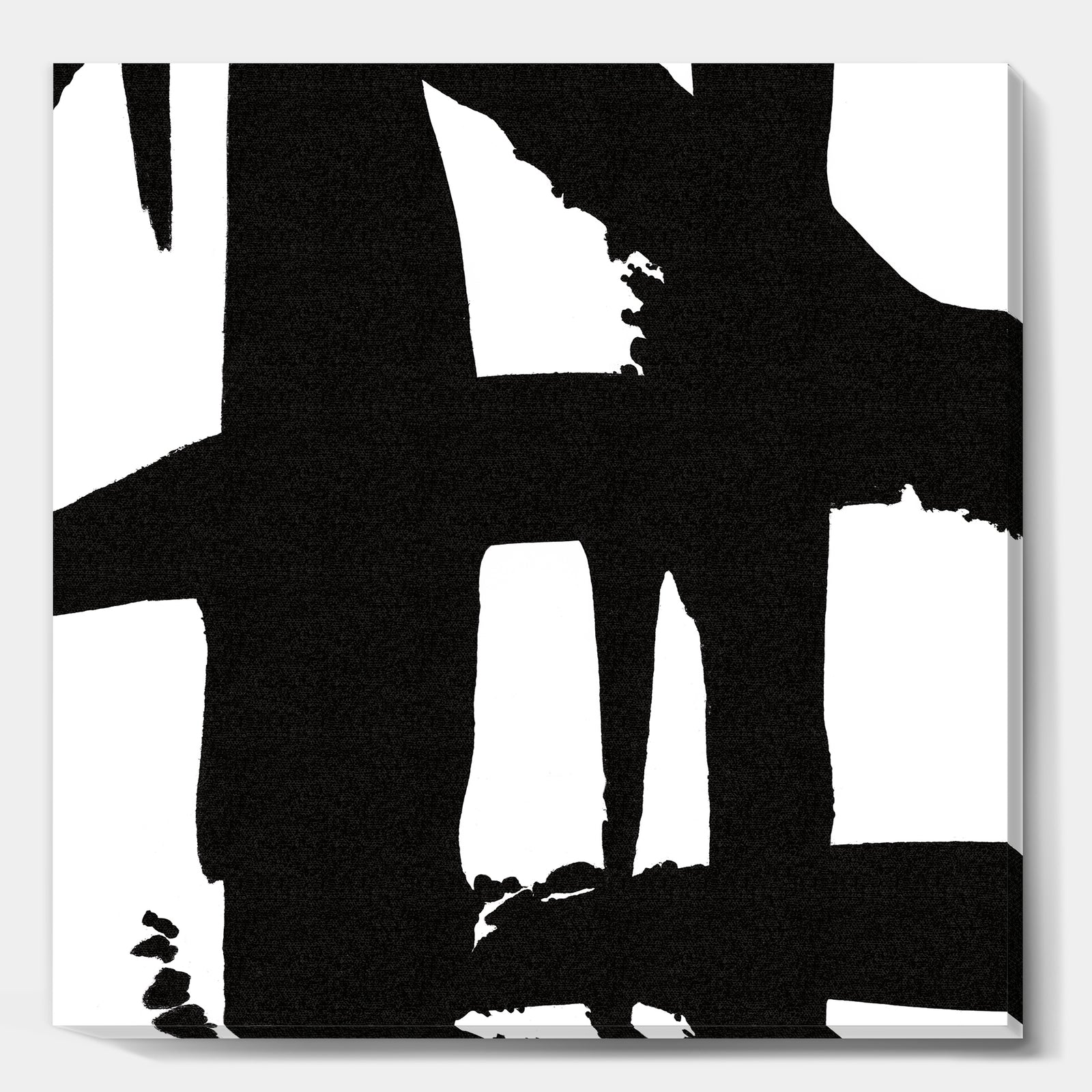 Black & White Crossing Paths II - Modern & Contemporary Canvas Artwork