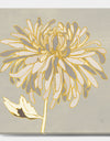 Gold Metallic Floral Garden I - Modern Glam Gallery-wrapped Canvas