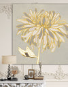 Gold Metallic Floral Garden I - Modern Glam Gallery-wrapped Canvas