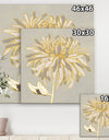 Gold Metallic Floral Garden I - Modern Glam Gallery-wrapped Canvas