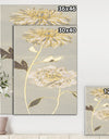 Gold Metallic Floral Garden II - Modern Glam Canvas Artwork
