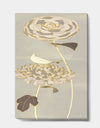 Gold Metallic Floral Garden III - Modern Glam Canvas Art