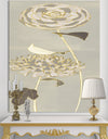 Gold Metallic Floral Garden III - Modern Glam Canvas Art