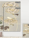 Gold Metallic Floral Garden III - Modern Glam Canvas Art