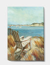 Coastal Chair Relax Beach - Nautical & Coastal Premium Canvas Wall Art