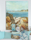 Coastal Chair Relax Beach - Nautical & Coastal Premium Canvas Wall Art