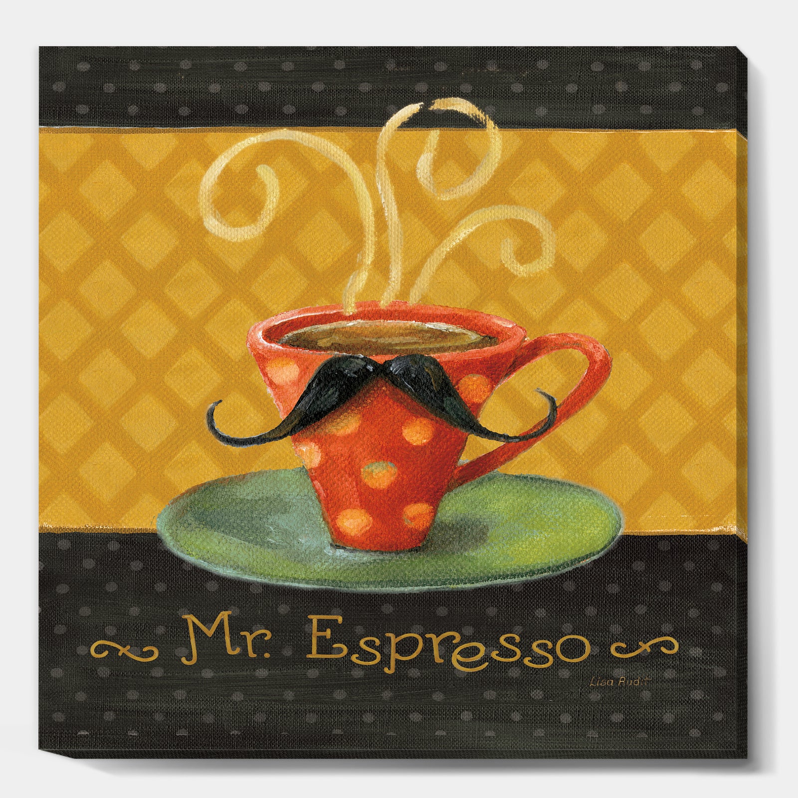 Kitchen Cafe Moustache III - Kitchen Canvas Art