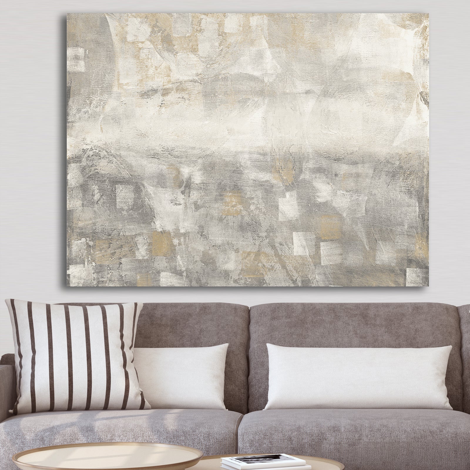 Gray Abstract Watercolor - Gallery-wrapped Canvas
