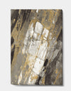 Gold, Black and White Hanpainted Abstract - Traditional Canvas Artwork