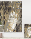 Gold, Black and White Hanpainted Abstract - Traditional Canvas Artwork