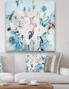 Abstract Pink Flowers Farmhouse Waterpainting - Farmhouse Premium Canvas Wall Art