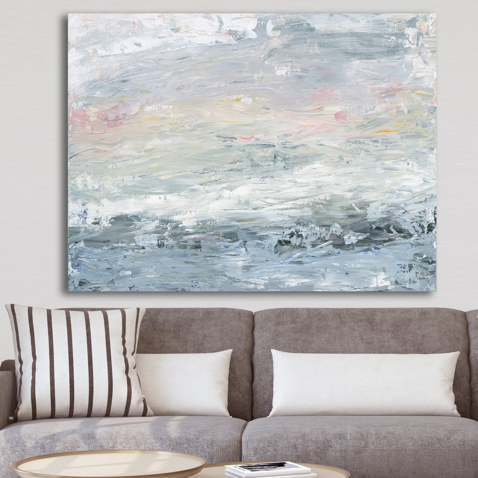 Gray Abstract Watercolor II - Contemporary Gallery-wrapped Canvas
