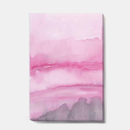 Pink Abstract Watercolor - Shabby Chic Canvas Artwork