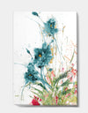 Wild Blue Abstract Farmhouse Flowers - Modern Farmhouse Canvas Art