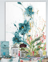 Wild Blue Abstract Farmhouse Flowers - Modern Farmhouse Canvas Art