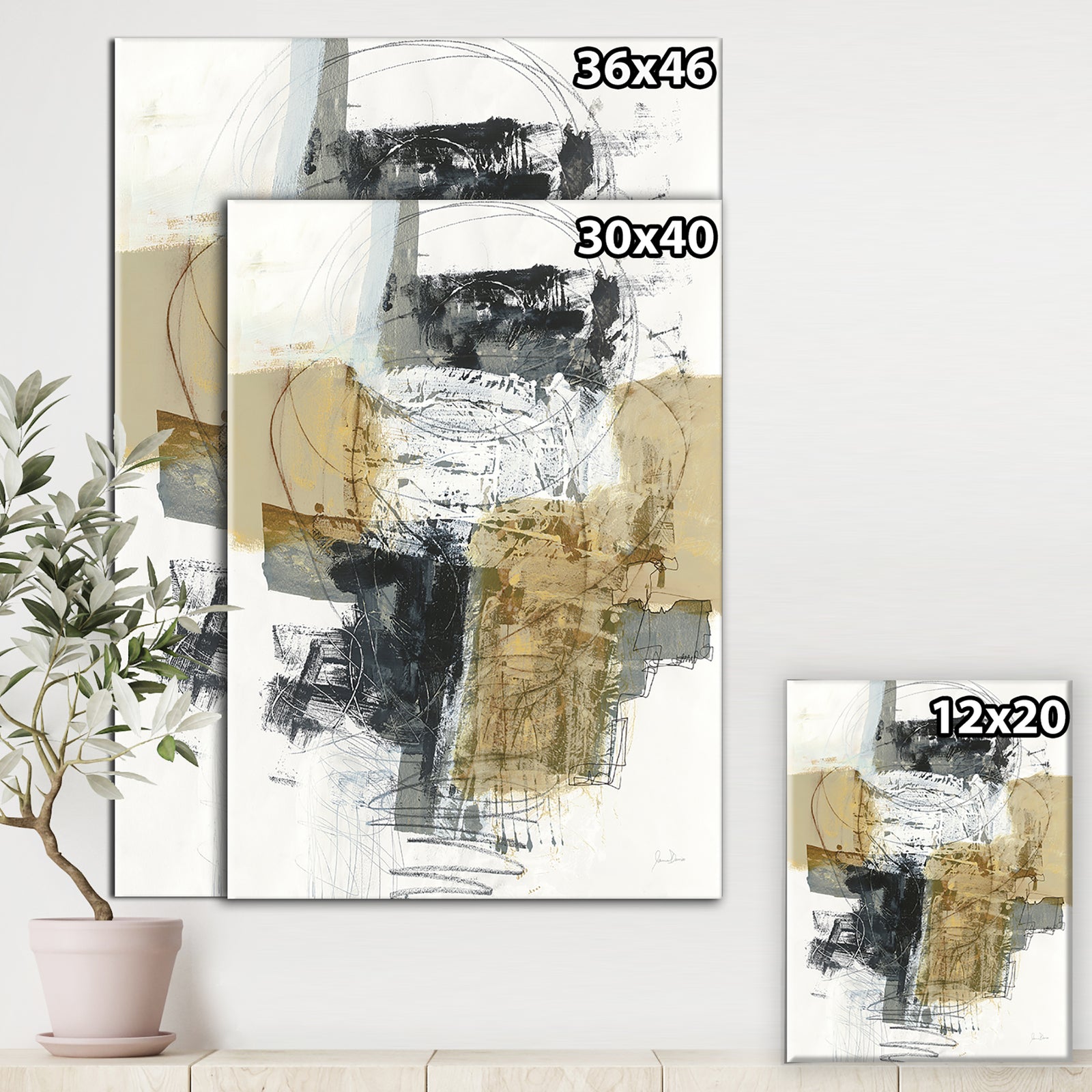 Glam Cream Dream II - Modern & Contemporary Canvas Artwork
