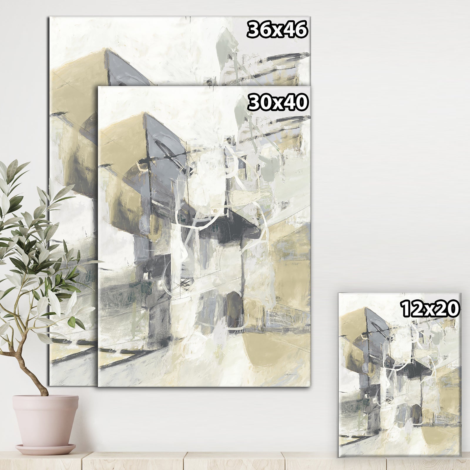 Glam Cream Dream IV - Contemporary Premium Canvas Wall Art
