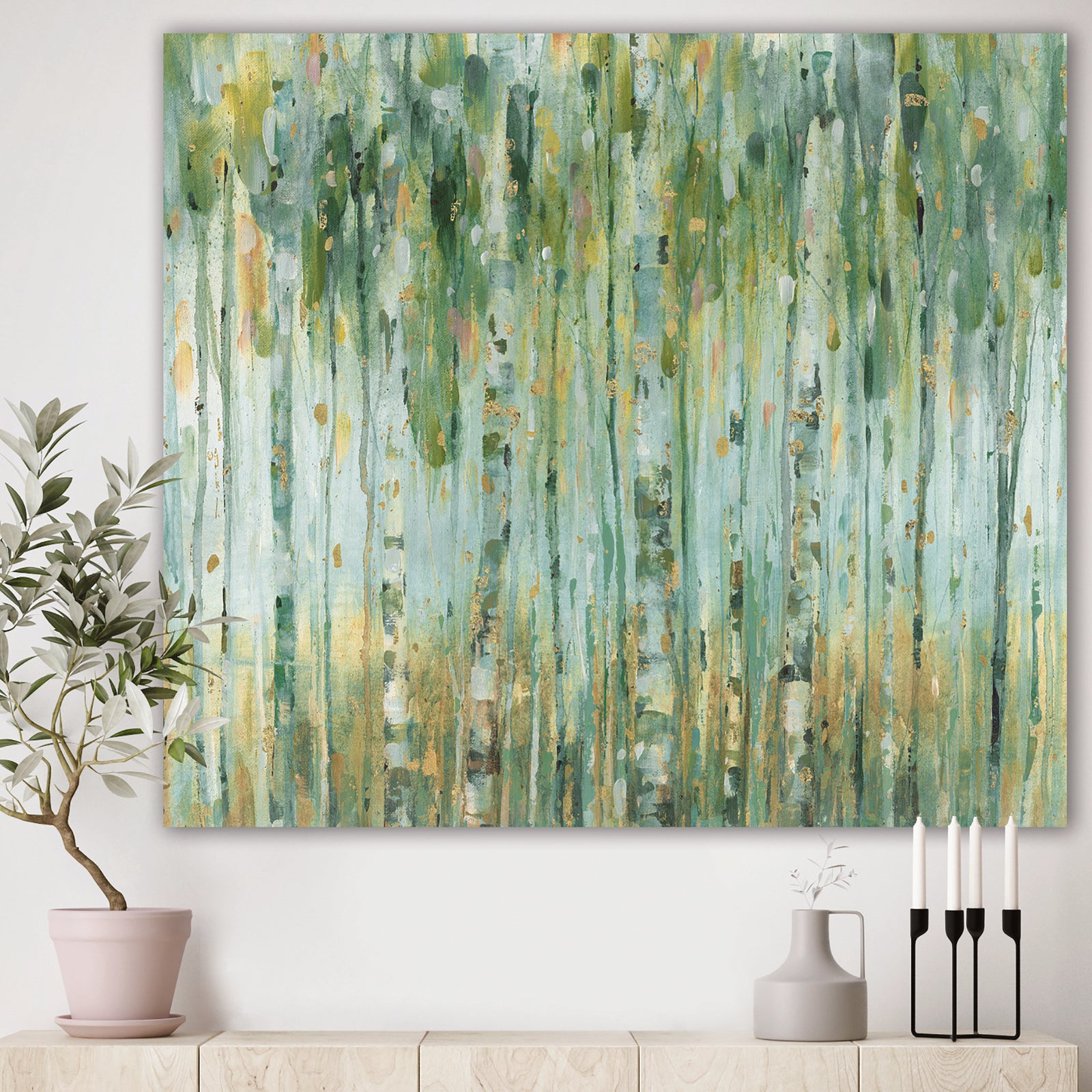 The birch Forest II - Traditional Canvas Artwork